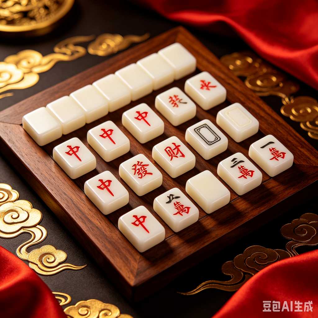 modern text mahjong tiles